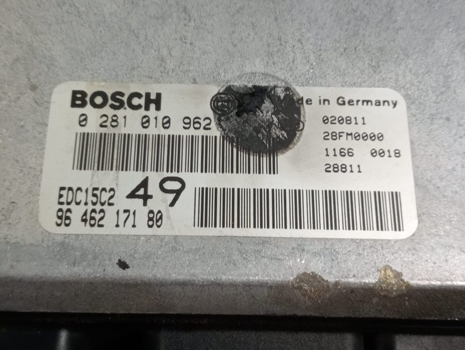 Switchboard engine uce 0281010962 de Citroen Xsara (n1) 2000-2005 90 CV - pieza usada