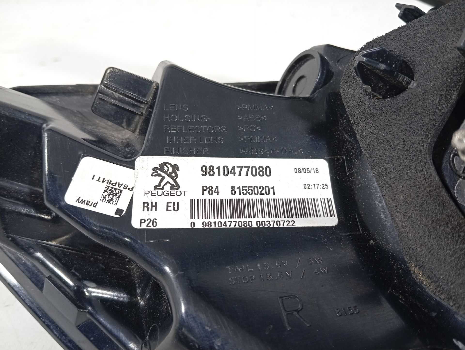 Piloto trasero derecho 9810477080 de Peugeot 3008 suv (mc_, mr_, mj_, m4_) 2016-0 131 CV - pieza usada