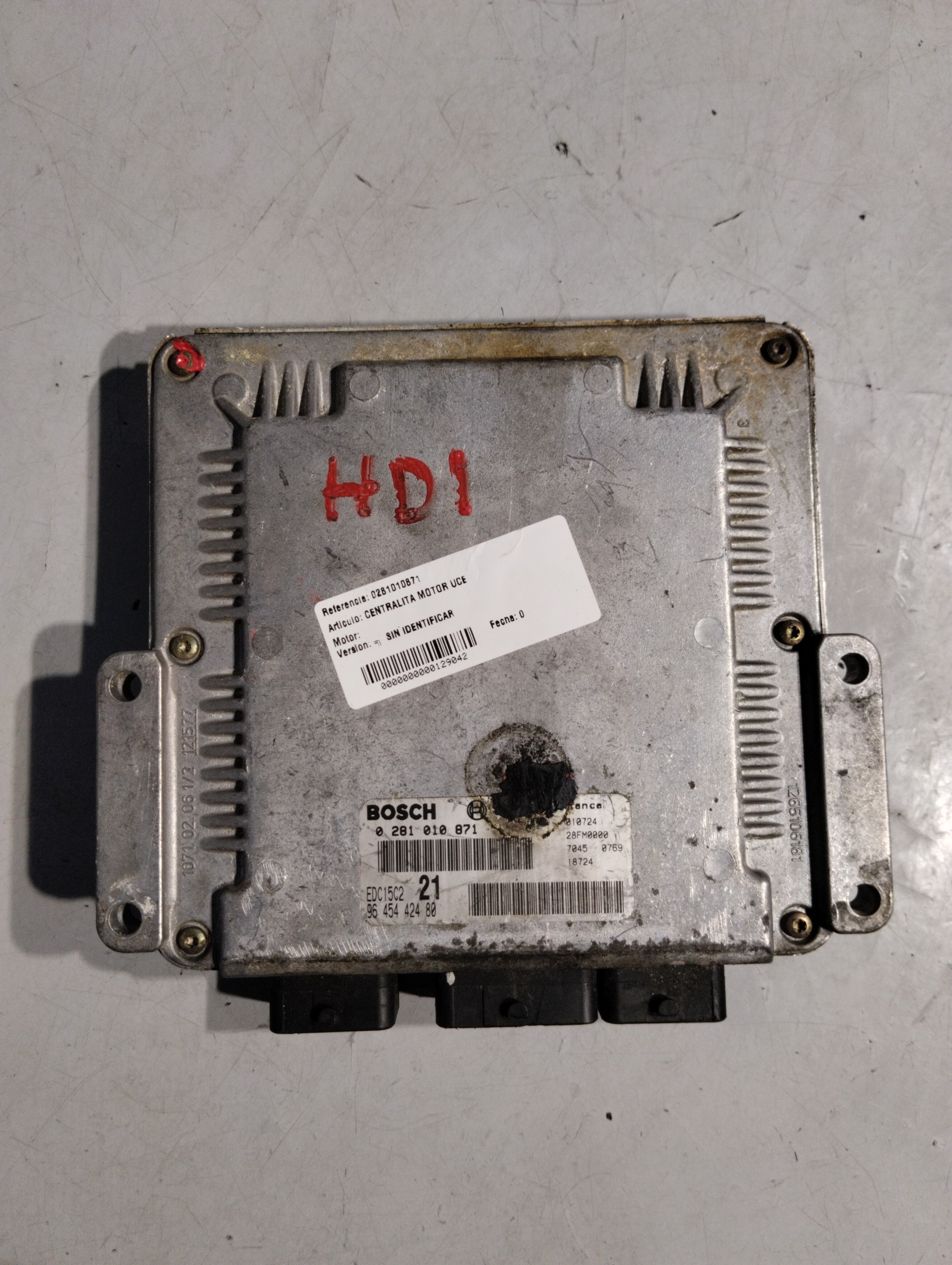 Switchboard engine uce 0281010871 de Citroen Xsara (n1) 2000-2005 - pieza usada