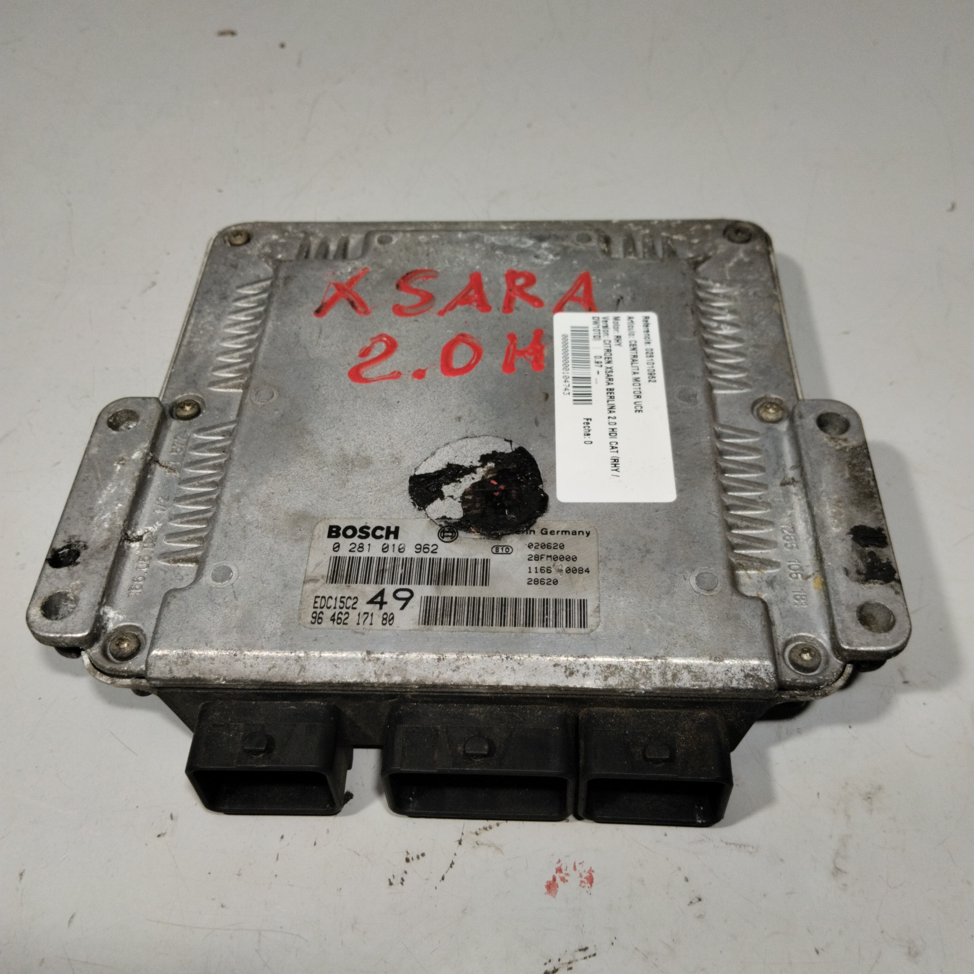 Switchboard engine uce 0281010962 de Citroen Xsara (n1) 2000-2005 - pieza usada