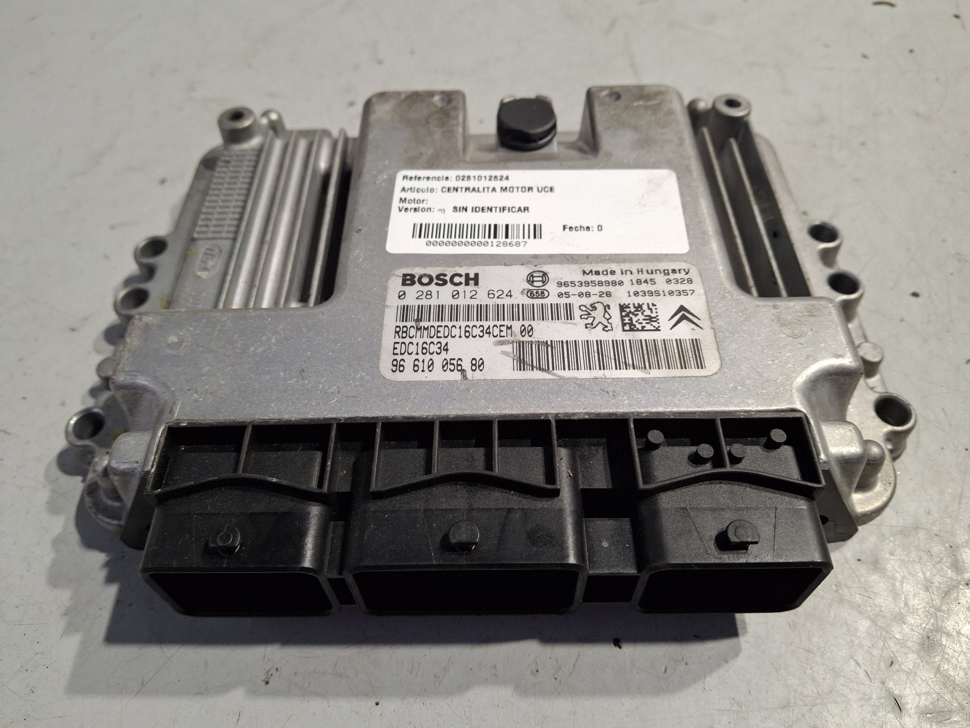 Switchboard engine uce 0281012624 de Citroen C5 ii (rc_) 2004-2008 - pieza usada